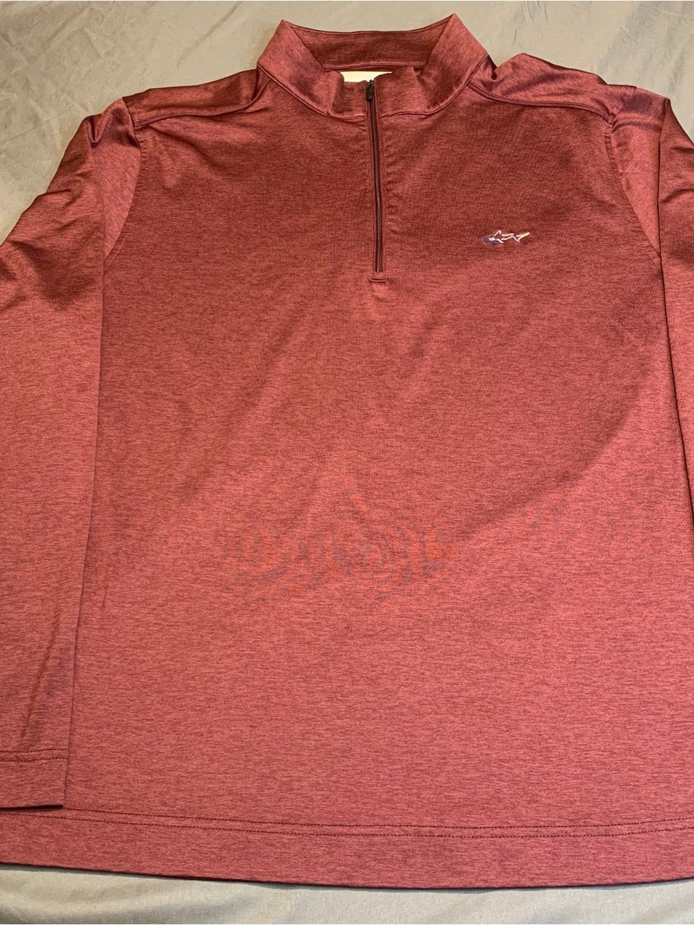 Greg Norman Collection Men's Performance 1/4-Zip Pullover, Heathered Red, Large